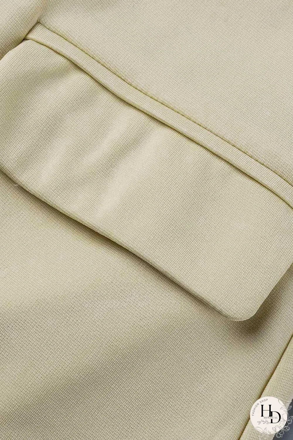 Khaki Casual Solid Patchwork Buttons Turn-back Collar Long Sleeve Two Pieces