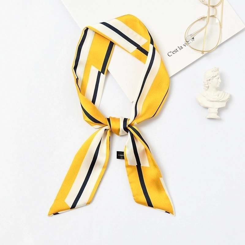 Women’s Sweet Polka Dots Heart Shape Satin Printing Silk Scarves