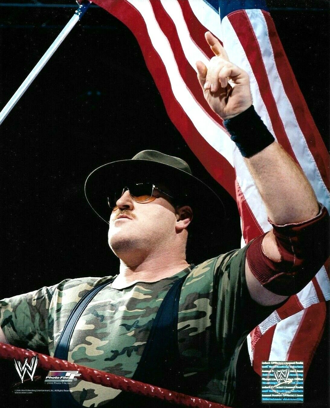 WWE SGT SLAUGHTER OFFICIAL LICENSED AUTHENTIC ORIGINAL 8X10 Photo Poster painting FILE Photo Poster painting