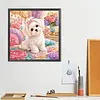 Diamond Painting -5D Full Round Drill Maltese Puppy(40x40cm)