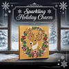 (25x25cm)DIY Pearl Painting Xmas Framed Handmade Pearl Material Art Kit Living Room Decor