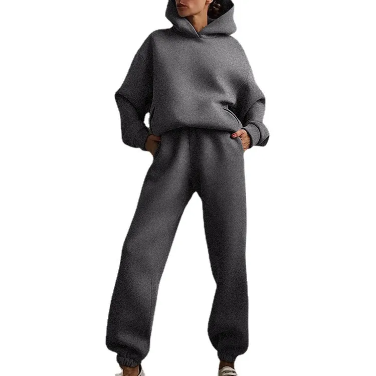 Nigikala Nigikala And Winter Women's Casual Fashion Thick Long-Sleeved Trousers Two Sets