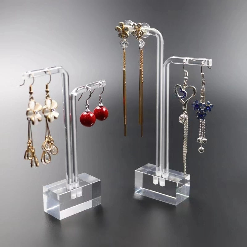 1 Piece 2 Pieces Set Arylic Minimalist Transparent Jewelry Rack