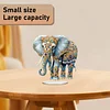 2D Flat Elephant DIY Acrylic Table Top Diamond Painting Ornament Kits for Adults