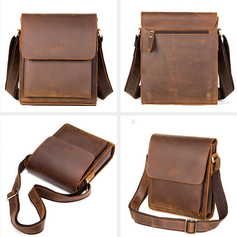 Vintage Casual Leather Durable Large Capacity Crossbody Bags