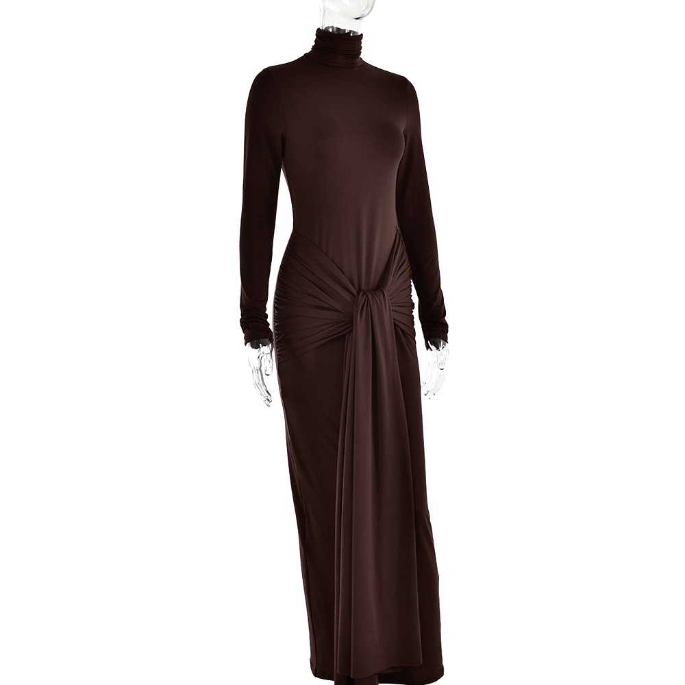 Autumn 2023 High Neck Bodycon Maxi Dress for Women | Vestes Novas