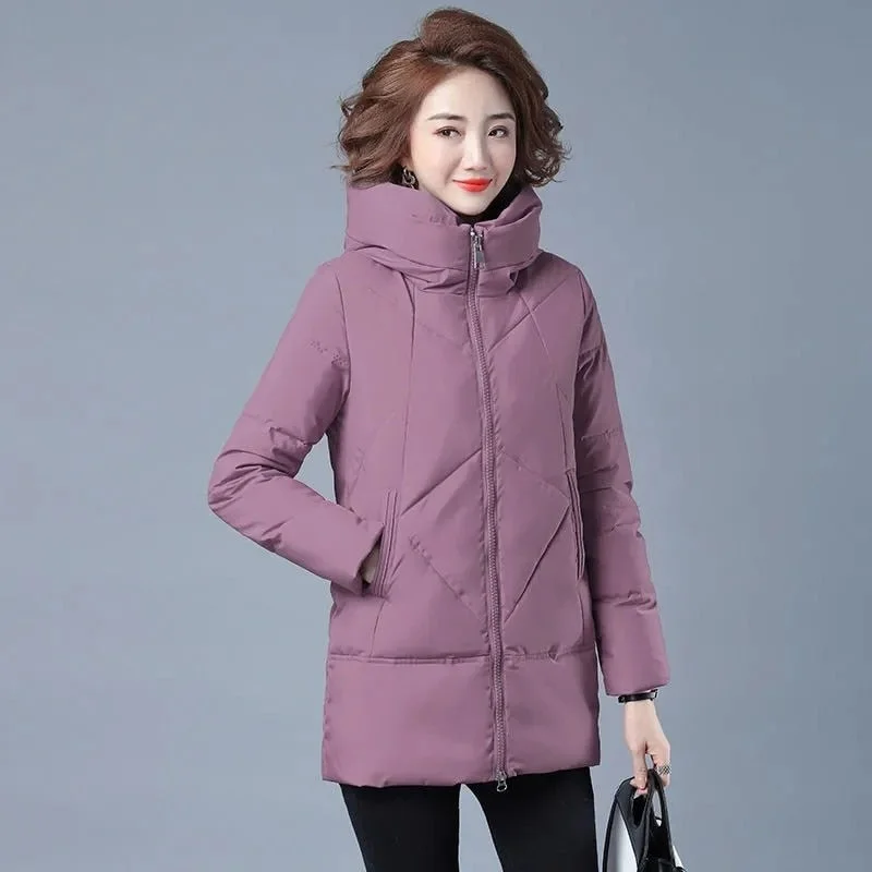 2021 New Women Parkas Winter Jacket Long Warm Parkas Female Thick Coats Cotton Padded Parka Casual Jackets Hooded Outwear Female