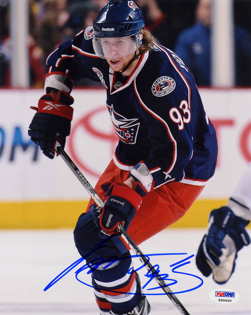 Jakub Voracek SIGNED 8x10 Photo Poster painting Columbus Blue Jackets PSA/DNA AUTOGRAPHED