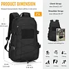 25L Taktischer Rucksack 1000D Nylon Tactical Daypack Bundeswehr Wanderrucksack MOLLE Kampfrucksack Wasserabweisend f&uuml;r Herren Damen Uni Reise Sport Outdoor Klettern Camping Trekking
