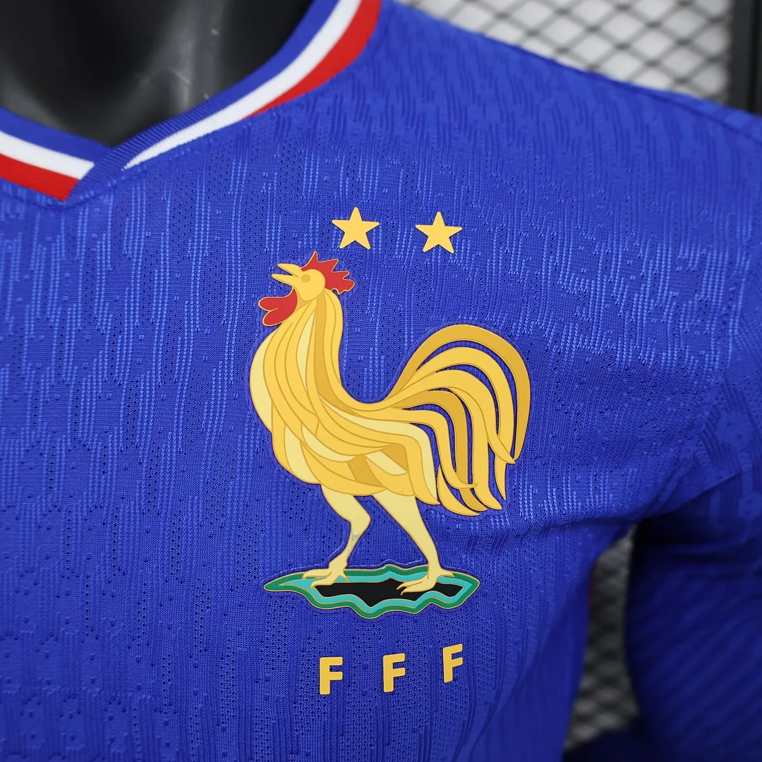 2024 Long Sleeve Player Version France Home Football Shirt 1:1 Thai Quality