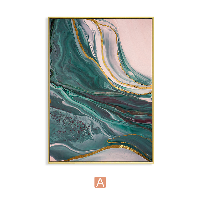 Abstract Marble  Wall Art  Canvas Painting Nordic Landscape Ins  Printing Livingroom bed room Home Wall picture Decoration