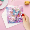 6Pcs Diamond Painting Butterfly Greeting Card for Holiday Party Favors
