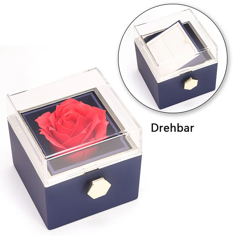 Kettenmachen Rose Drehbar Schmuck Geschenkbox