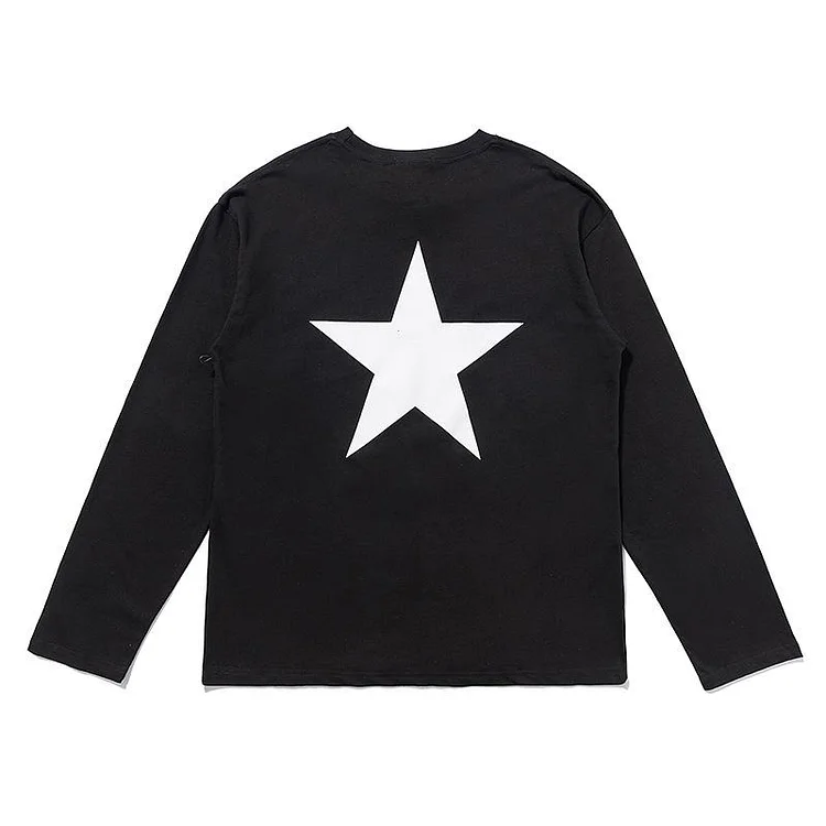 Fog Sweatshirt Essentials Long Sleeve round Neck Neck Neck Sweater Five-Pointed Star Printed round Neck Pullover Long Sleeve