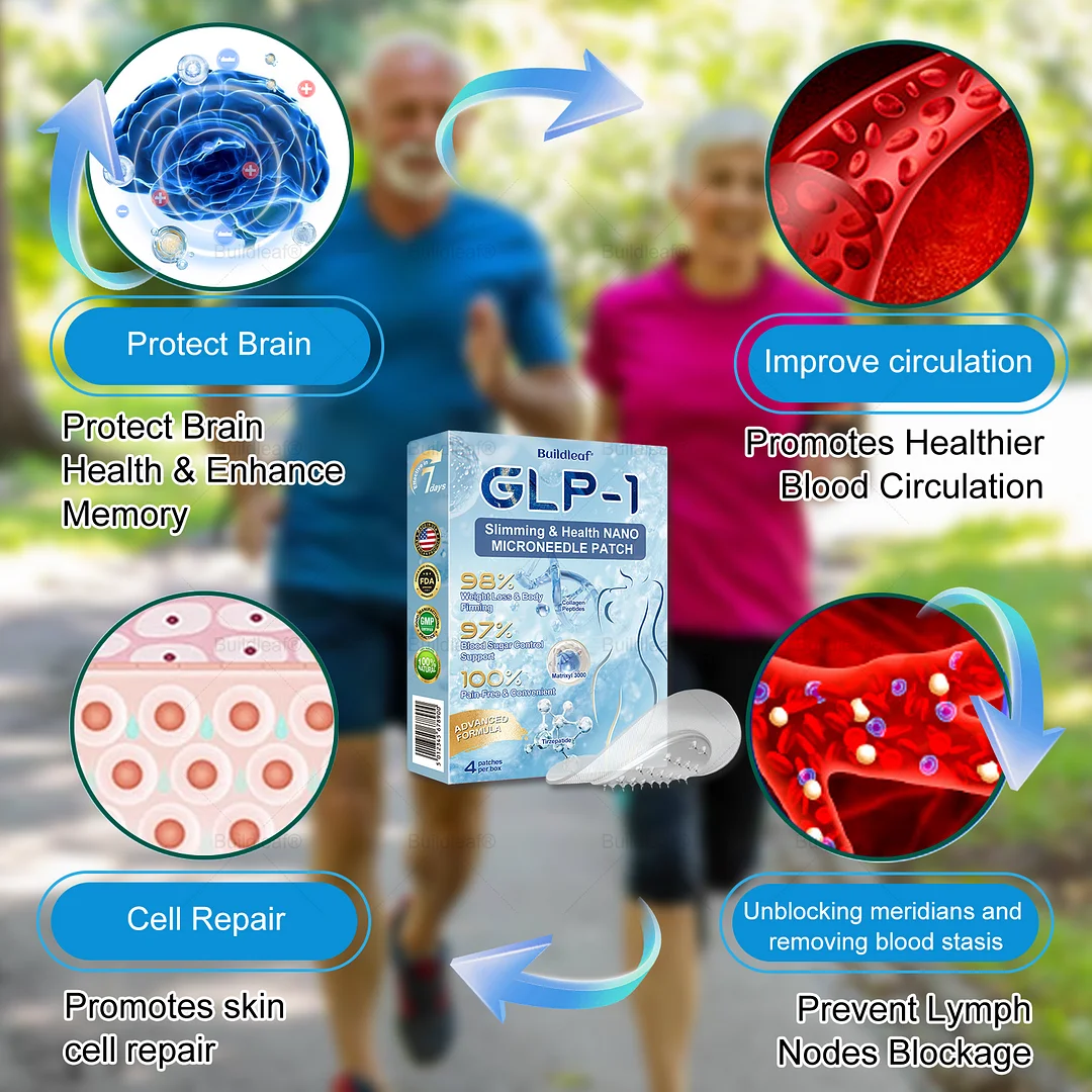 🏥FDA Store | 𝐵uil𝗱𝐿ea𝐟&reg; 𝑺𝑀𝗚T-𝑮𝐋𝑃-1 𝐒limming & 𝐻ealth 𝑁ano 𝑀icroneedle 𝑃atch with Collagen & Matrixyl 3000 丨Obesity,Cardiovascular Diseas, Diabetes, Sleep Apnea, Joint Problems and More