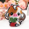 Bead Embroidery - Cow Beaded Counted Cross Stitch Keyring
