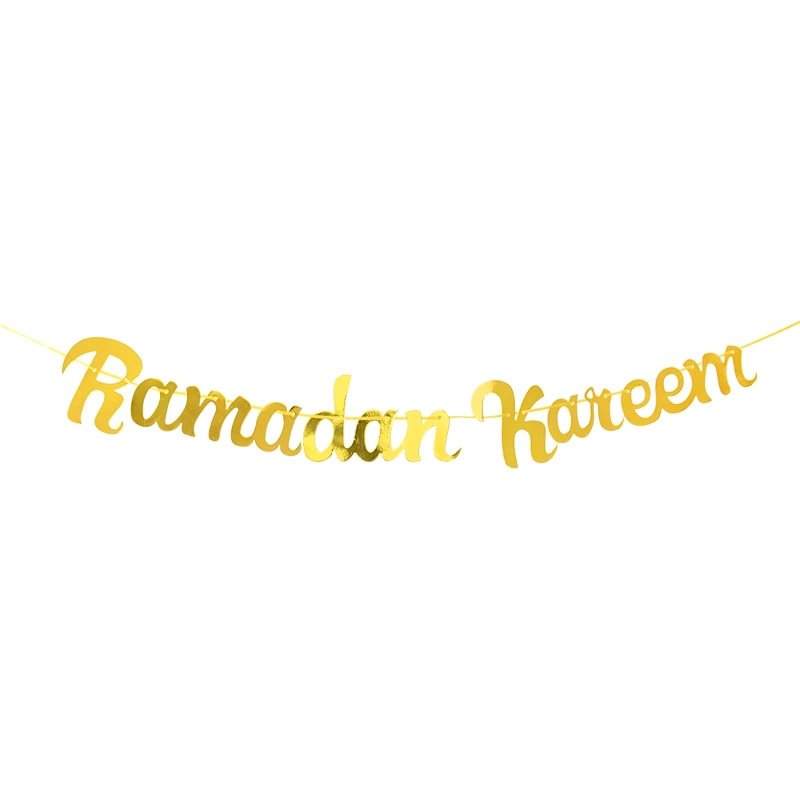 Ramadan Mubarak Decoration Metal Ring Hoop Hanging Artificial Flower Wreath DIY Muslim Islam Holiday Party Eid Mubarak Banner