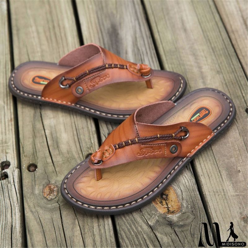 MidiSono - New Men's Casual Summer Outdoor Jesus Sandals Breathable Flip-Flops