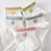 Lovely Bubble Edge White Socks for Girls Women Daily Wear 10 Pairs
