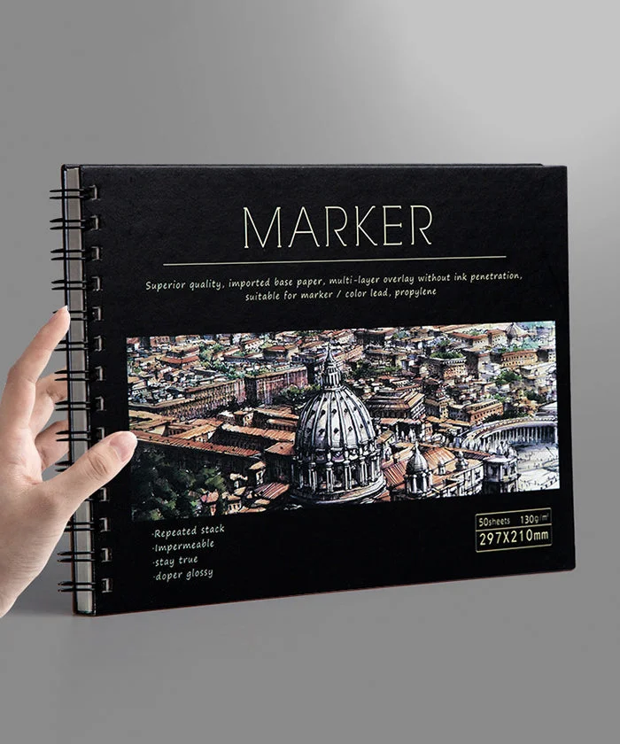 40 Sheets A4 Drawing Pad For Marker Pens
