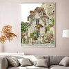 Flower House-14CT Stamped Cross Stitch 30*40cm/11.81*15.75in