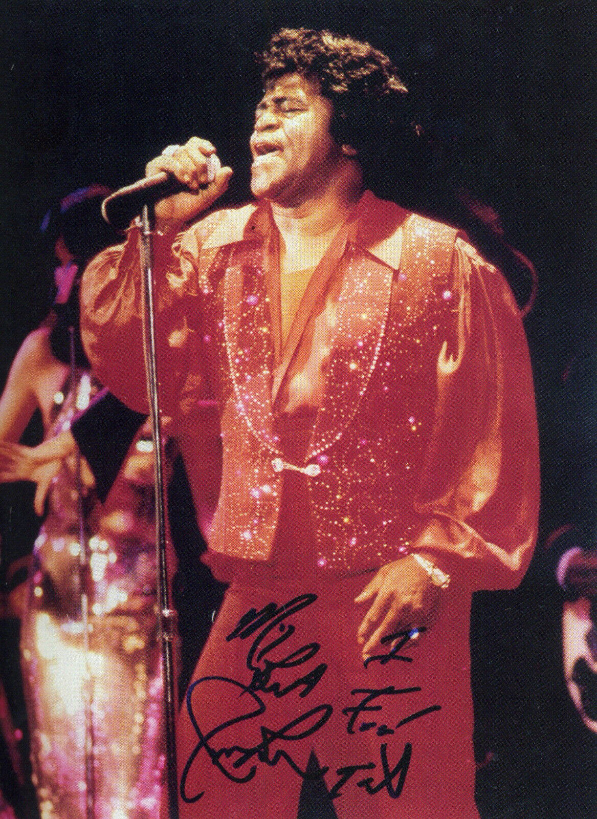 JAMES BROWN Signed 'Live' Photo Poster paintinggraph - Singer - 'Godfather Of Soul' preprint