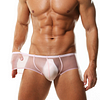Men's Low Waist Sexy Transparent Ice Silk Seamless Ultra-Thin Boxer Briefs