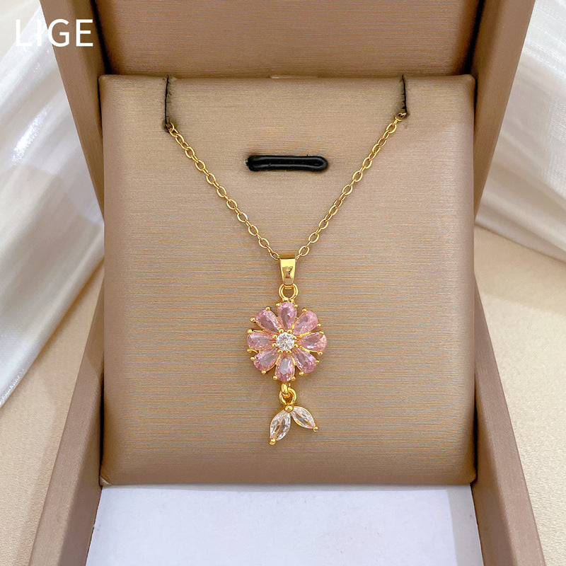 Korean Cosmos Geometric Titanium Steel Electroplating Earrings