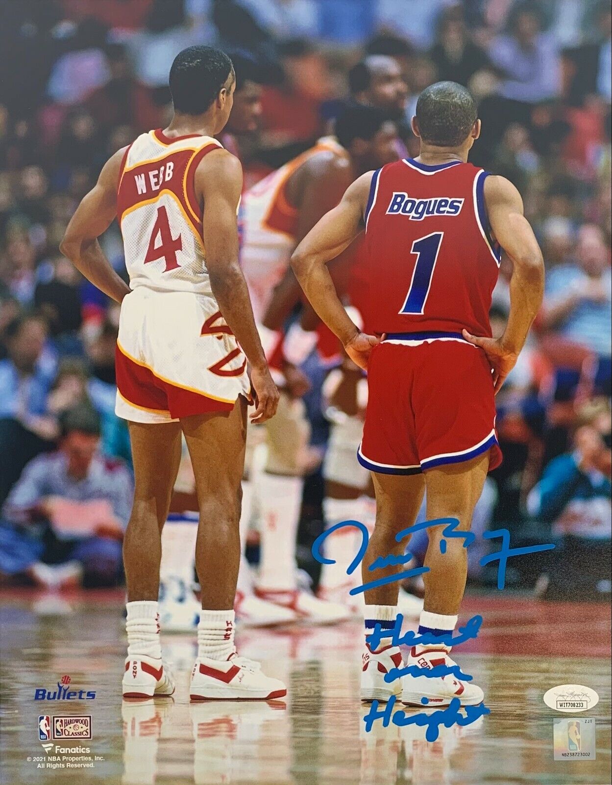 Muggsy Bogues signed inscribed 11x14 Photo Poster painting NBA Washington Pistons JSA Witness