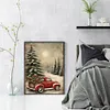 Christmas Tree And Car-11CT Stamped Cross Stitch 40*53cm/15.75*20.87in tapestrymarket