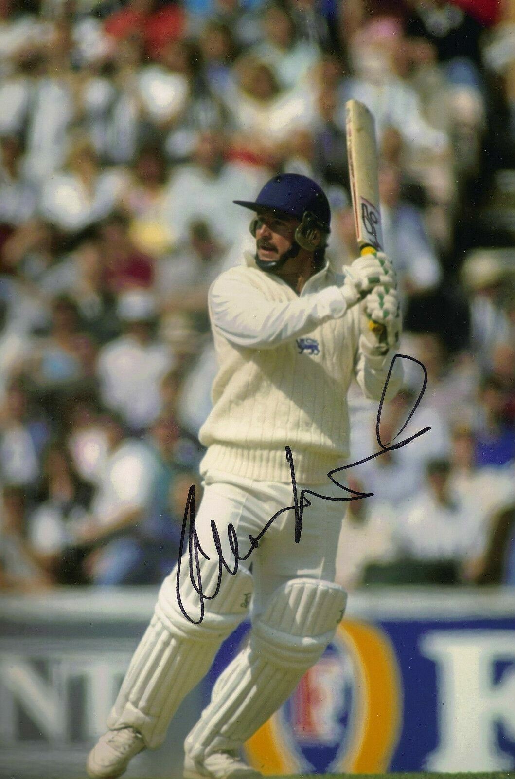 Allan Lamb Signed 12X8 Photo Poster painting England Cricket Legend AFTAL COA (2633)