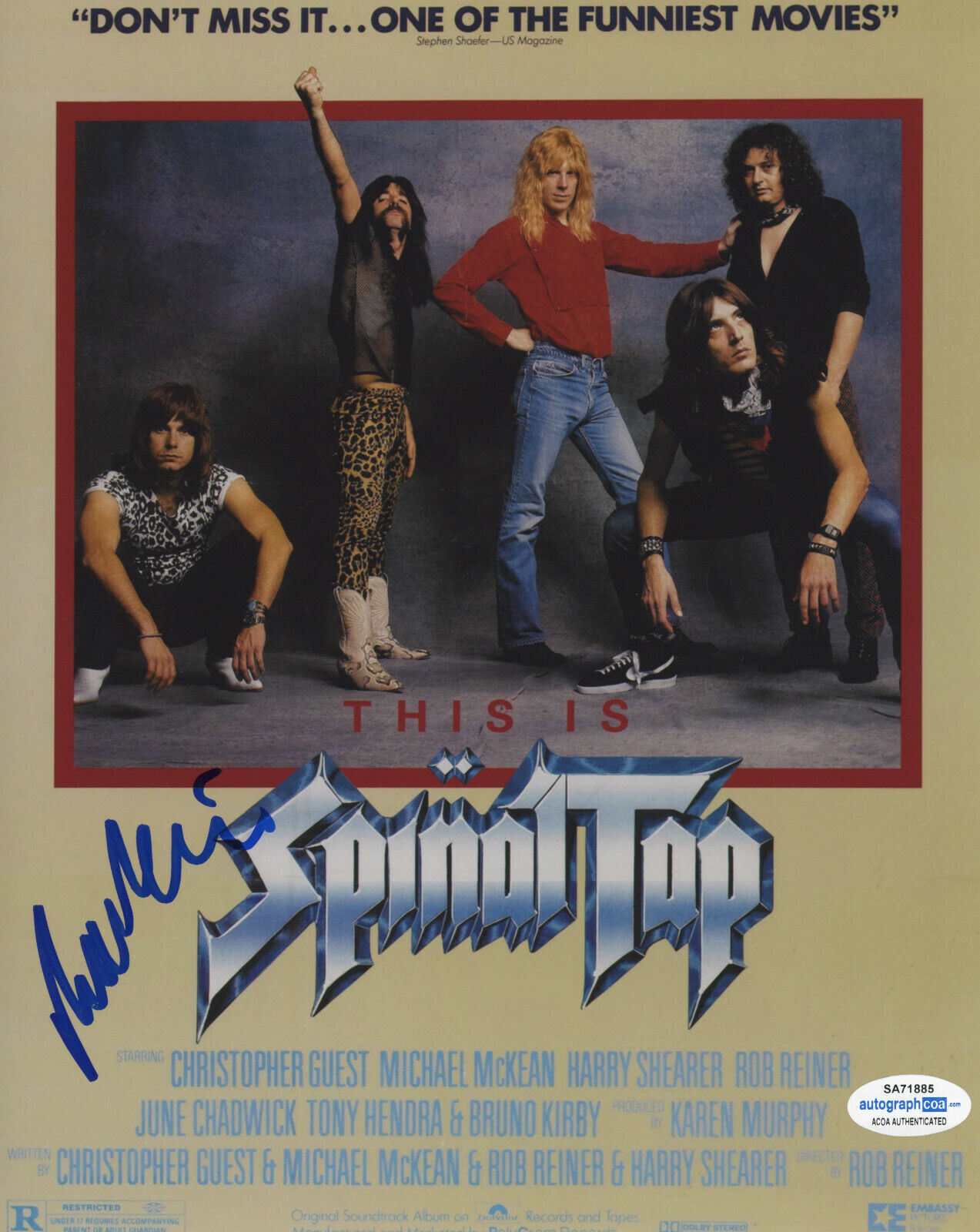 DIRECTOR ROB REINER SIGNED THIS IS SPINAL TAP