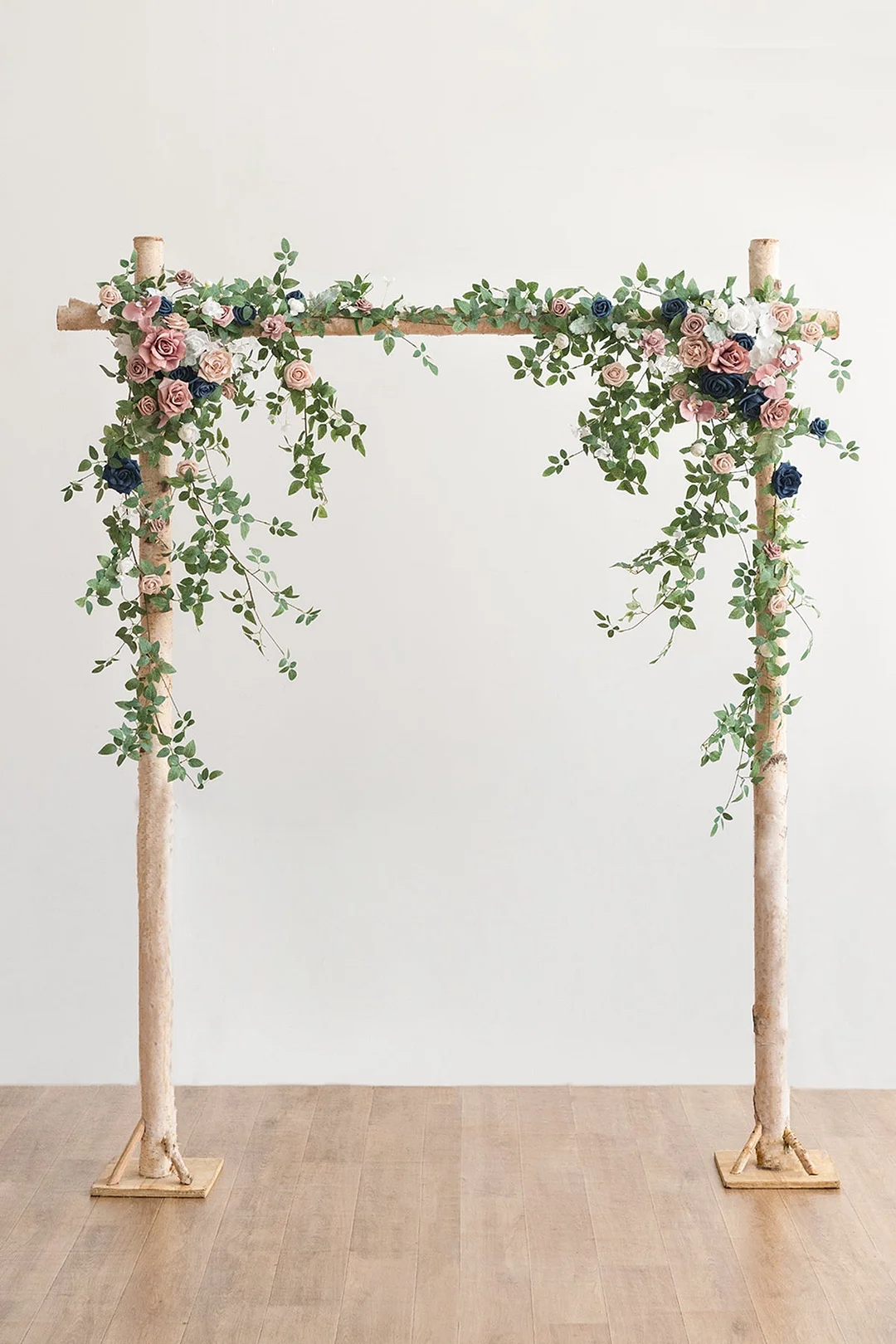 Flat Arch Flower in Dusty Rose & Navy