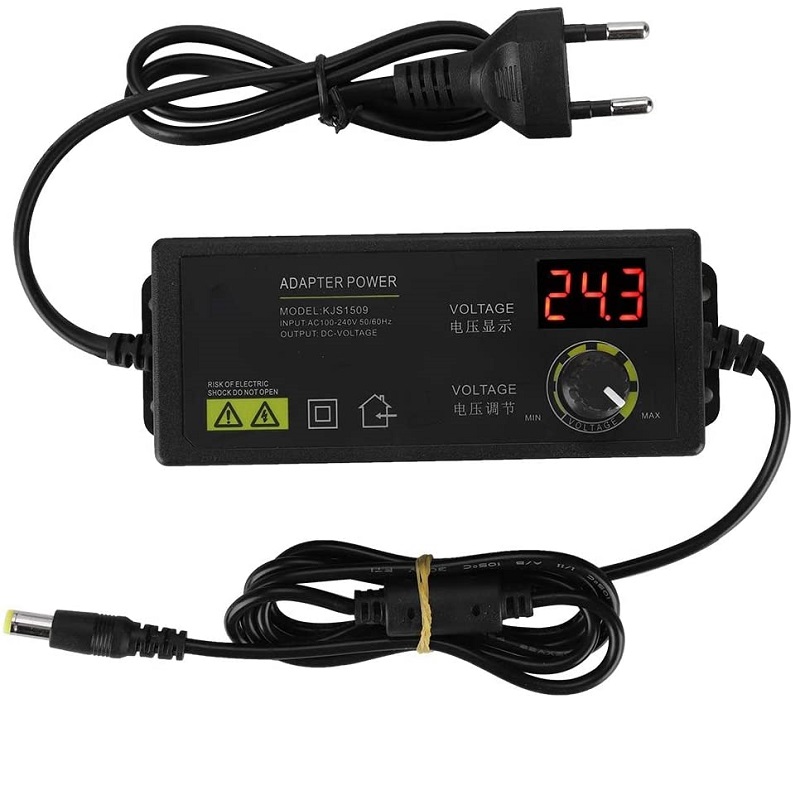 

3-36V 60W Power Adapter Adjustable Voltage LED Display Power Supply EU Plug, 501 Original