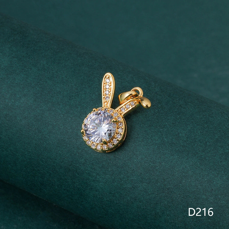 1 Piece 1-2cm Copper Zircon Geometric Jewelry Accessories Pendant