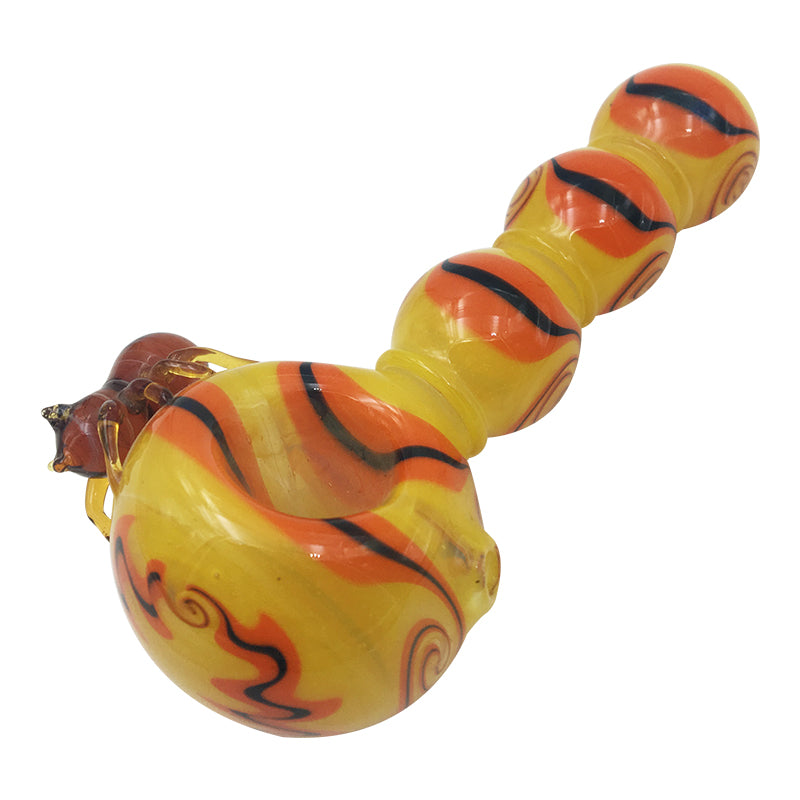 4 layers tornado Spoon Pipe-- Has Spider Glass Marbles