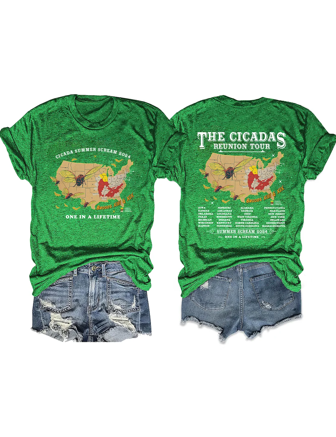 Cicadas Summer Scream Reunion Tour 2024 T-shirt