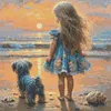 Beach Girl-Full Round Diamond Painting 40*40cm