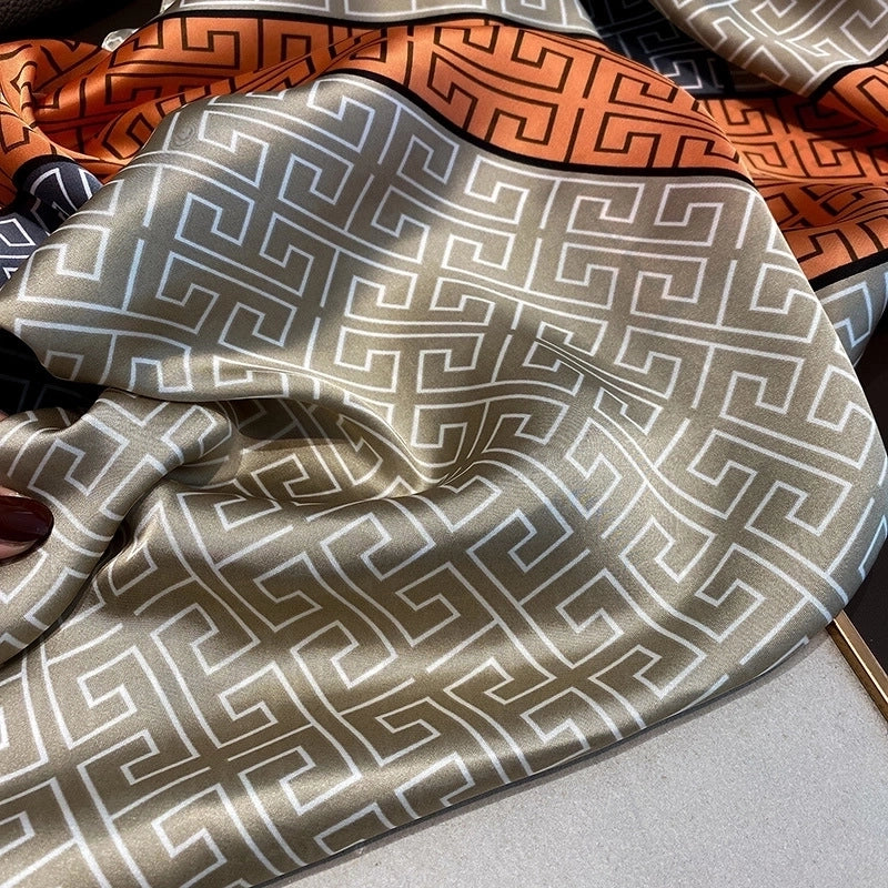 Korean Thin Section Imitation Silk Shawl