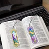 (US Local)3Pcs Special Shaped Framed Flowers 5D DIY Diamond Art Book Mark for Home Office