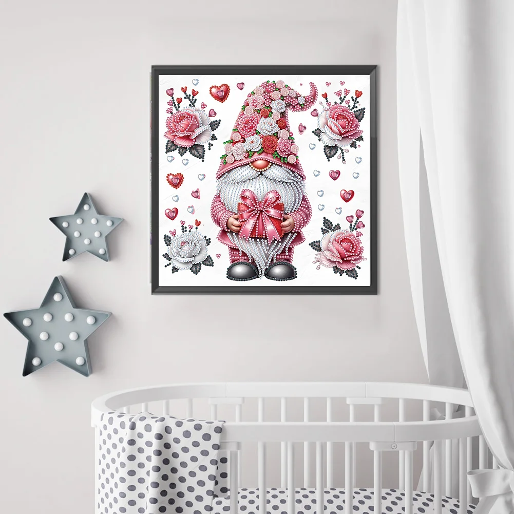 Diamond Painting - Partial Special Shaped Drill - Love Gnome(Canvas|30*30cm)