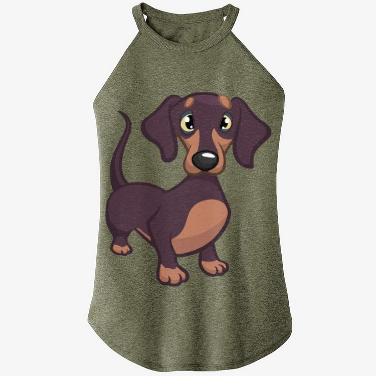 Staring Blankly At Your Dachshund, Dachshund Rocker Tank Top
