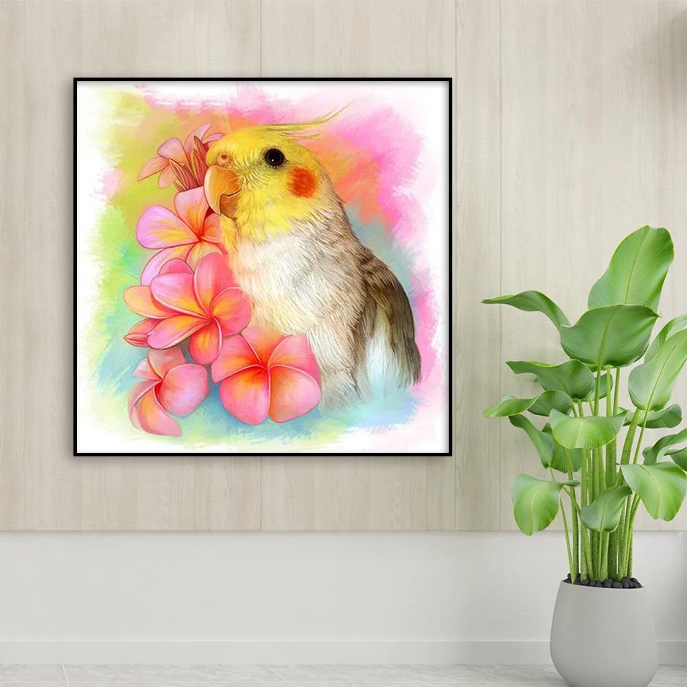 Diamond Painting - Full Round Drill - Flower Bird(30*30cm)