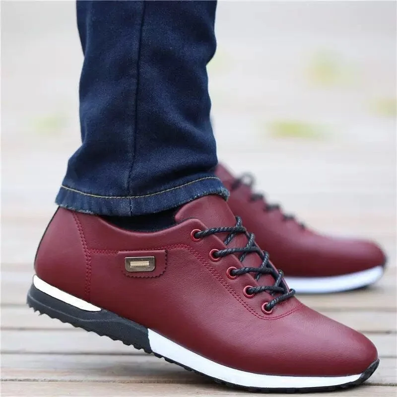 Fashion Loafers Walking Footwear Tenis Feminino Outdoor Breathable Sneakers Men's PU Leather Business Casual Shoes for Male 90