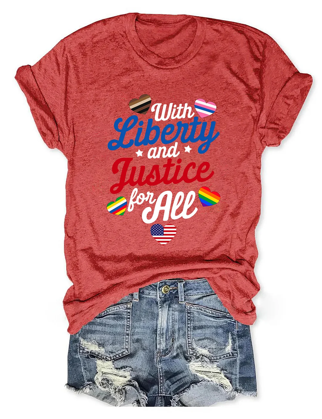  With Liberty And Justice For All T-shirt