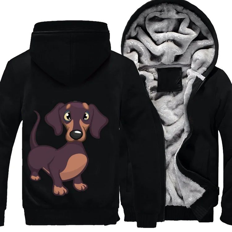 Staring Blankly At Your Dachshund, Dachshund Fleece Jacket