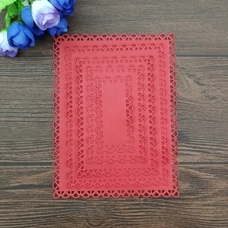 Rectangle Frame Metal Dies Scrapbooking Metal Cutting Dies Craft Stamps die Cut Embossing Card Make Stencil Frame