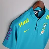 2021 Retro Brazil Pre-match Blue Football Shirt 1:1 Thai Quality