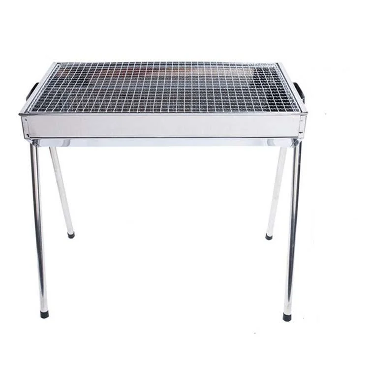 HZ-003 BBQ Grill Outdoor Portable Stainless Steel Stove Household Charcoal Barbecue Rack, Grill/pan specifications: M