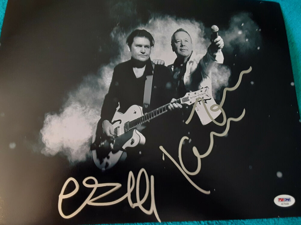 Simple Minds CHARLIE BURCHILL  Autographed 11X14 b/w  Photo Poster painting PSA DNA  Certified